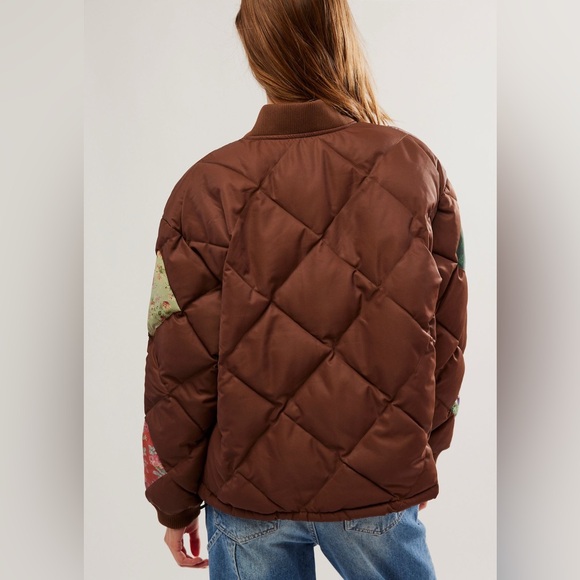 Found Diamond Quilted Patchwork Jacket - Sz XL - Picture 4 of 10